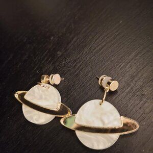 Acrylic Saturn Earrings